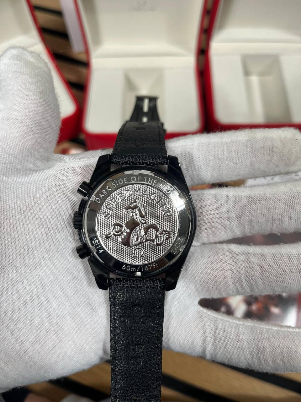 Omega Speedmaster Dark Side of the Moon watch Textile Strap.