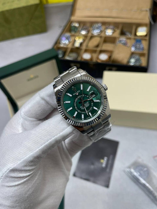 Rolex Sky-Dweller Watches with Oyster Bracelets.