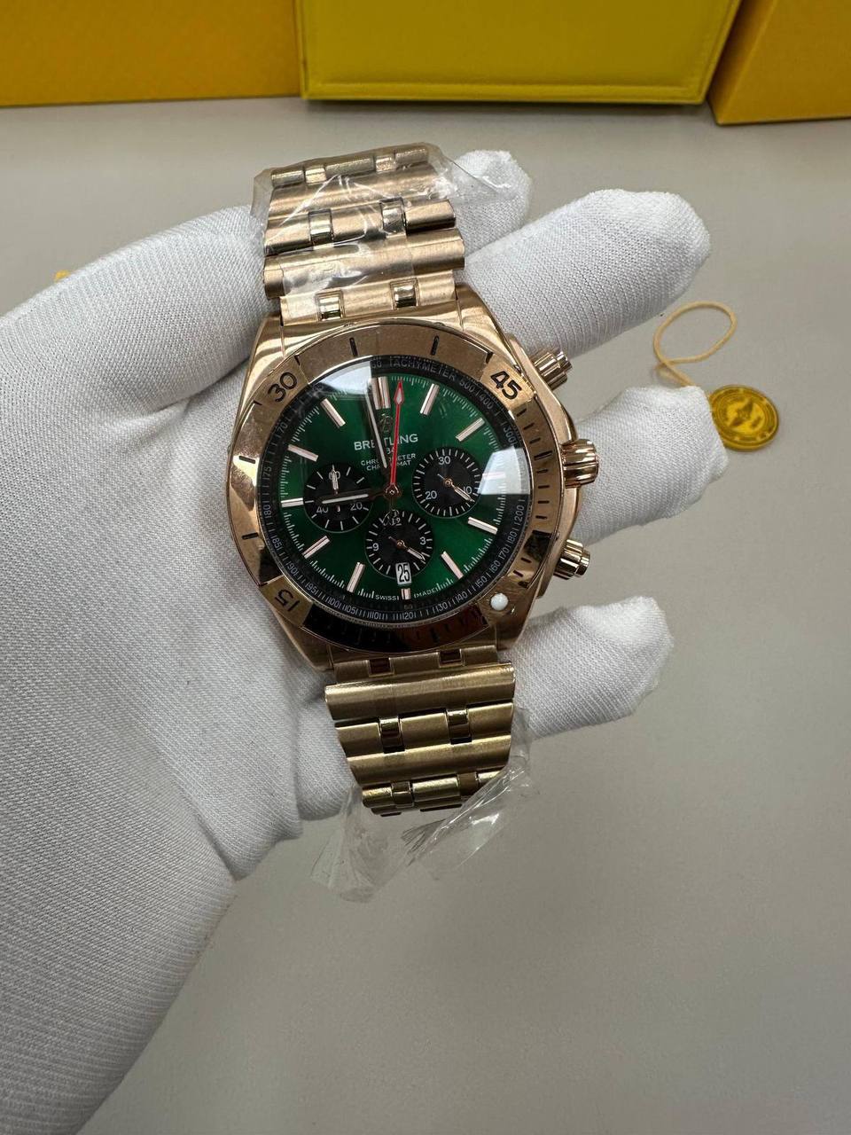 Breitling Chronometer 1884 Full Rose Gold Swiss Watch