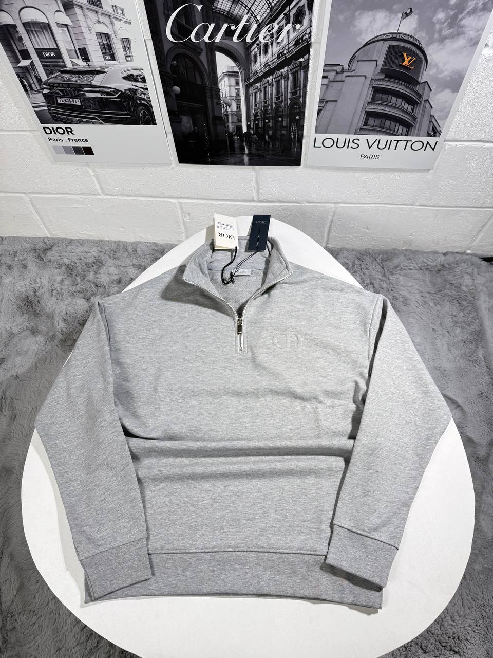 Dior CD Icon Half-Zipper Sweatshirt
