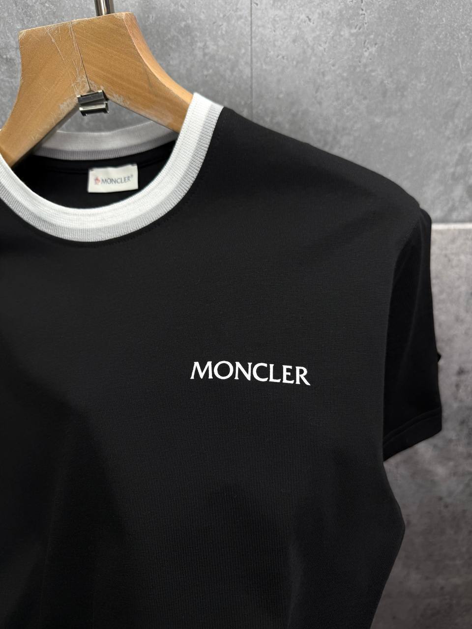 Moncler Cotton-Jersey T-Shirt with a Rubberized Logo Print on the Front
