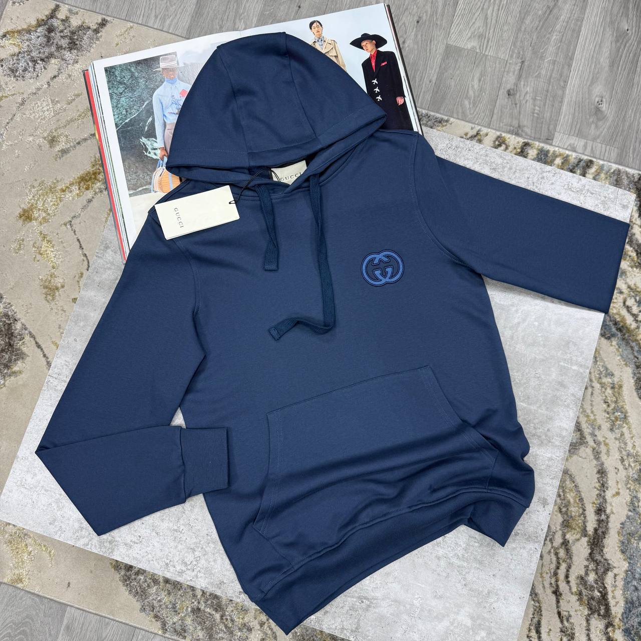 Gucci Interlocking G-Patch Oversized Pullover Hoodie in 3 Colors