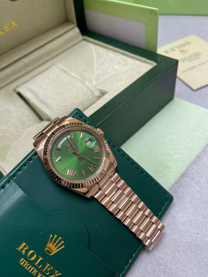 Rolex Day-Date 40 in Everose Gold with President Bracelet