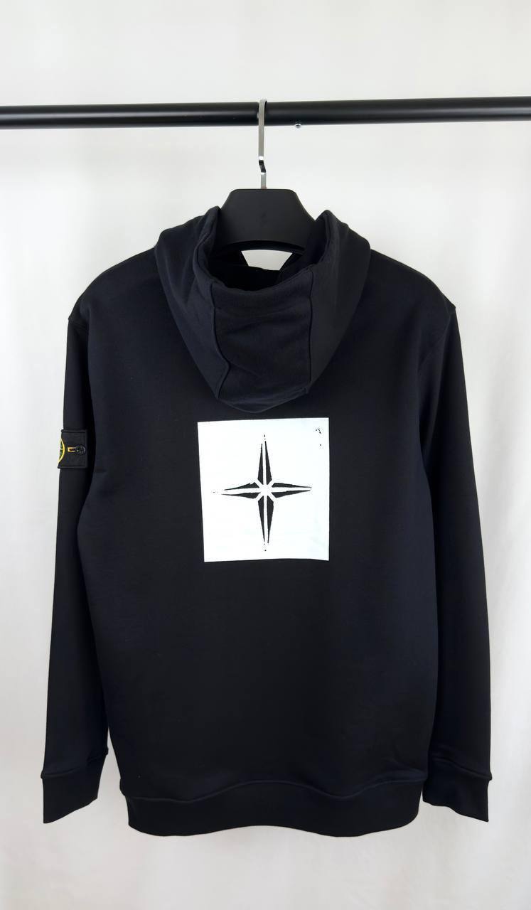 Stone Island Box Print Pullover Hoodies