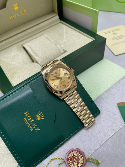 Rolex Day-Date 40 in Everose Gold with President Bracelet