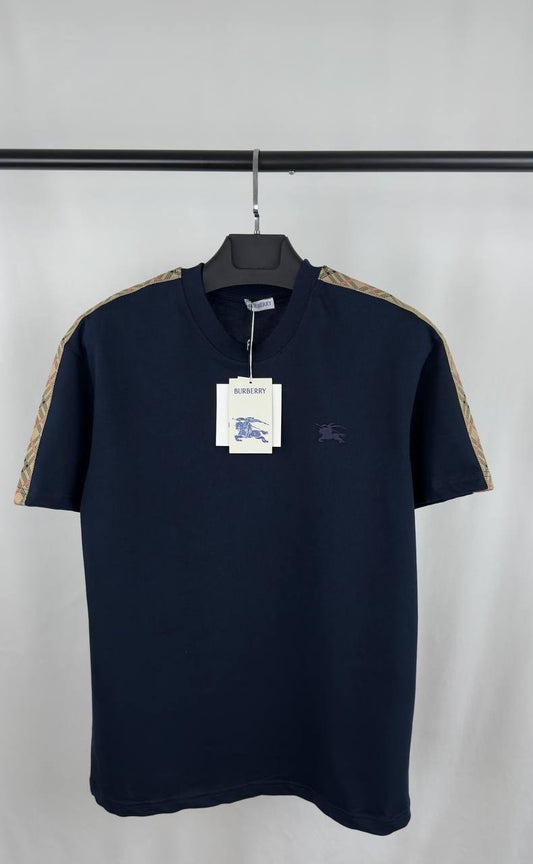 Burberry Check Trim Cotton T-shirt