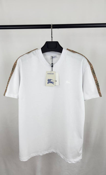 Burberry Check Trim Cotton T-shirt