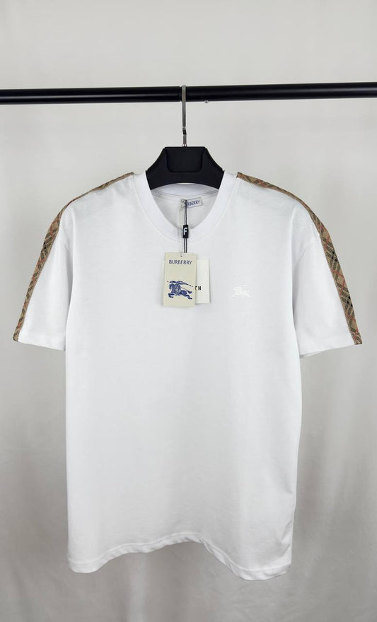 Burberry Check Trim Cotton T-shirt
