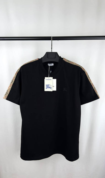 Burberry Check Trim Cotton T-shirt