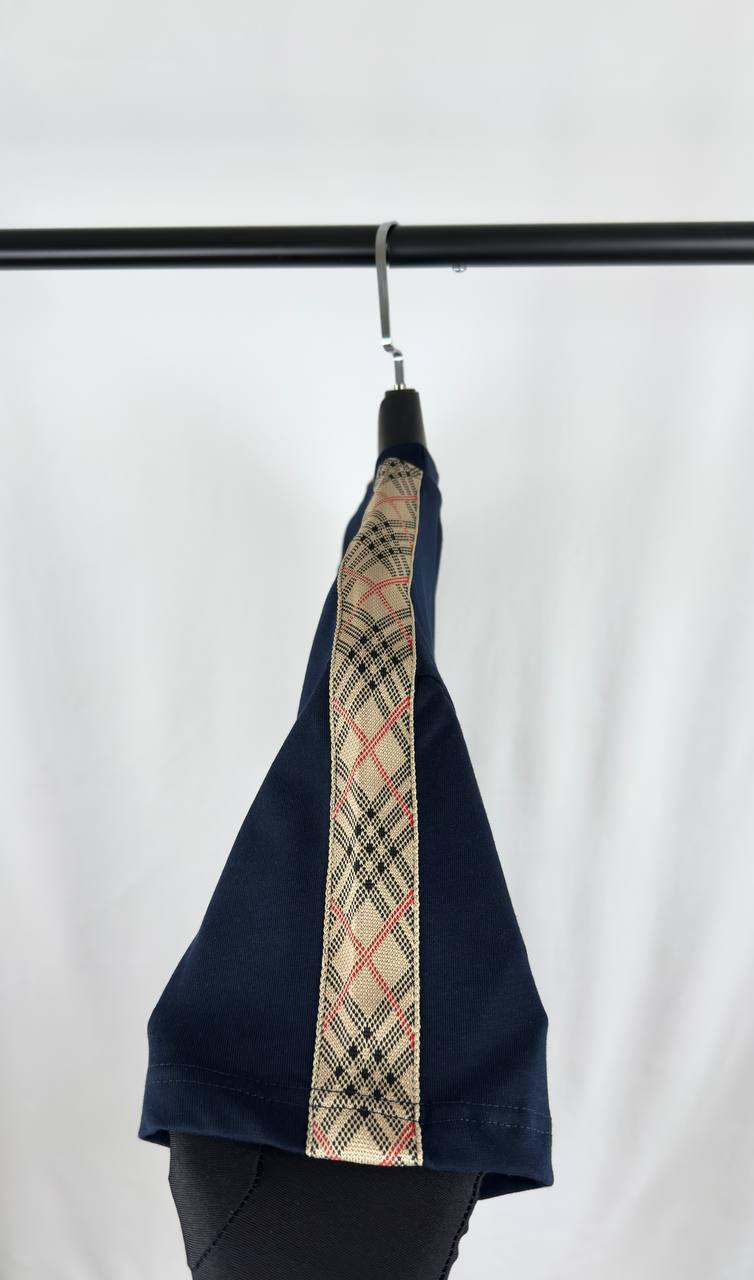 Burberry Check Trim Cotton T-shirt