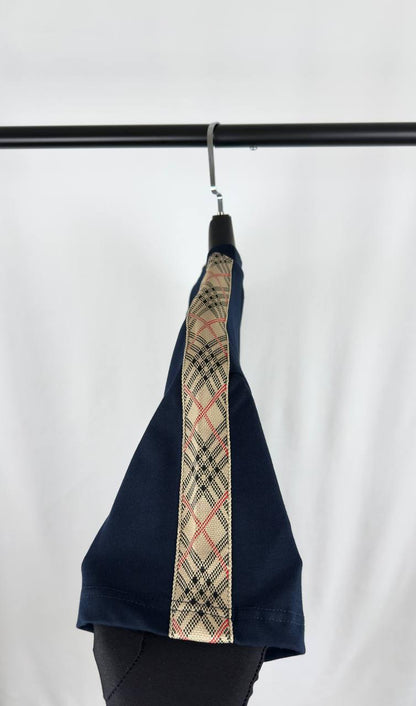 Burberry Check Trim Cotton T-shirt