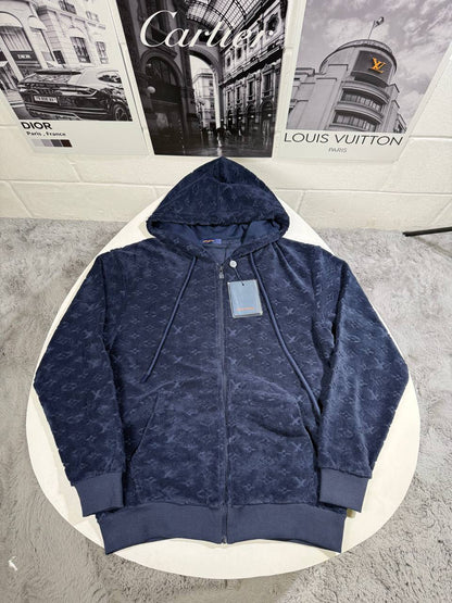 Louis Vuitton Monogram French Terry Zip-Through Hoodie