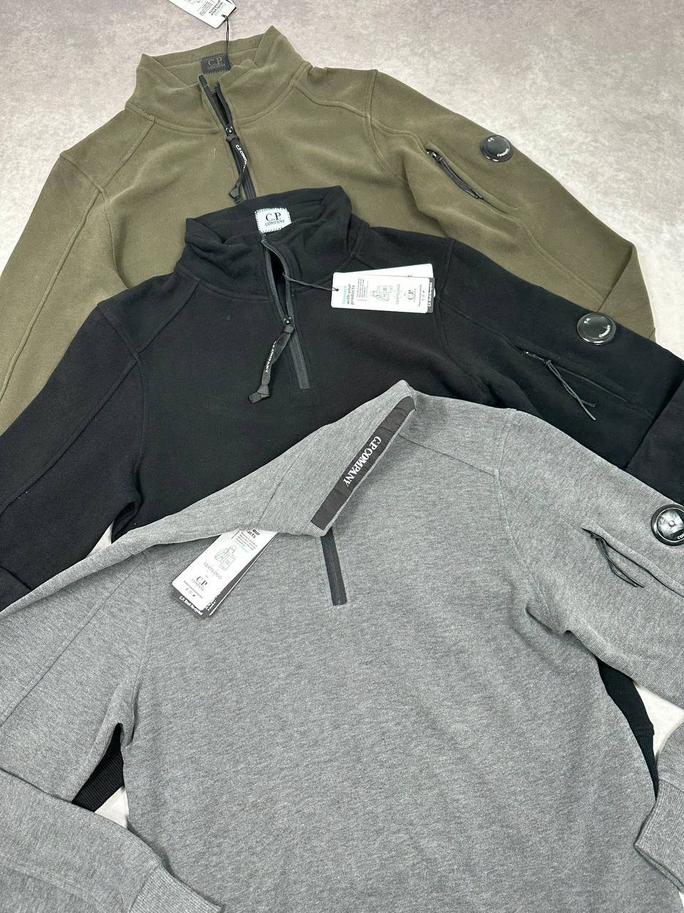 C.P. Company Diagonal Raised Fleece Half-Zipper