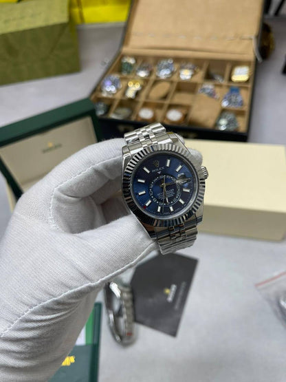 Rolex Sky-Dweller Watches with Oyster Bracelets.