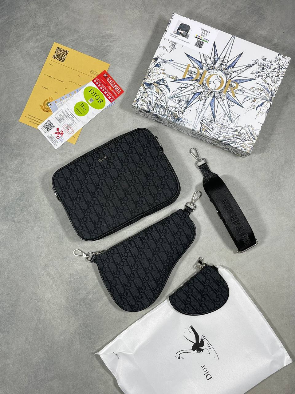 Dior Saddle Triple Pouch