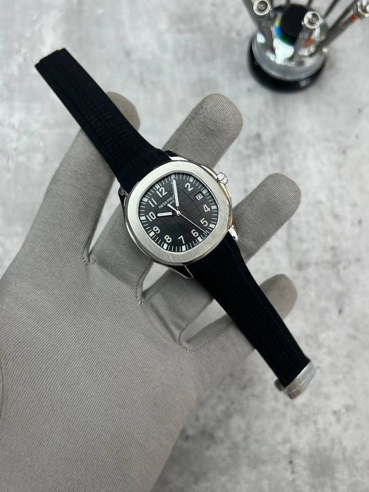 Patek Philippe Aquanaut 5167A-001 Watch in Stainless Steel with a Black Dial and a Black Composite Strap