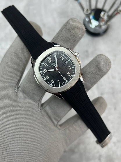 Patek Philippe Aquanaut 5167A-001 Watch in Stainless Steel with a Black Dial and a Black Composite Strap