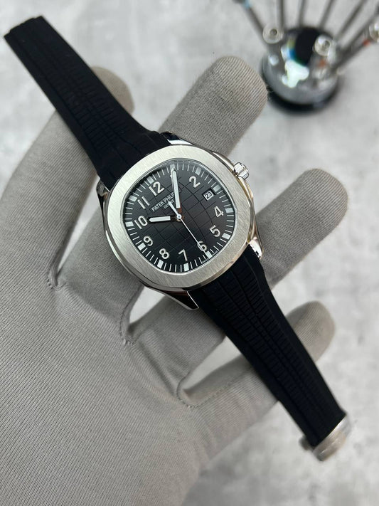 Patek Philippe Aquanaut 5167A-001 Watch in Stainless Steel with a Black Dial and a Black Composite Strap