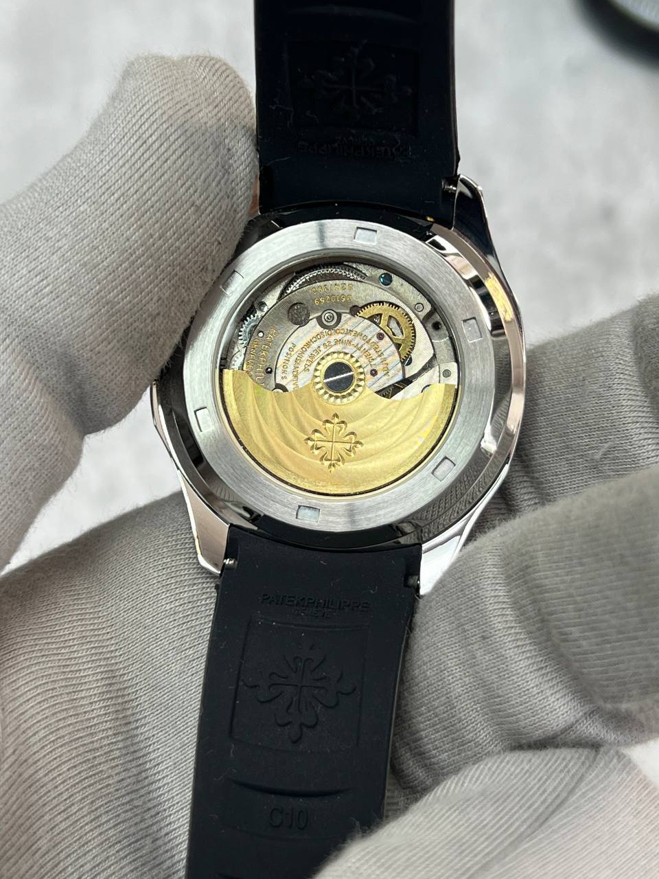 Patek Philippe Aquanaut 5167A-001 Watch in Stainless Steel with a Black Dial and a Black Composite Strap