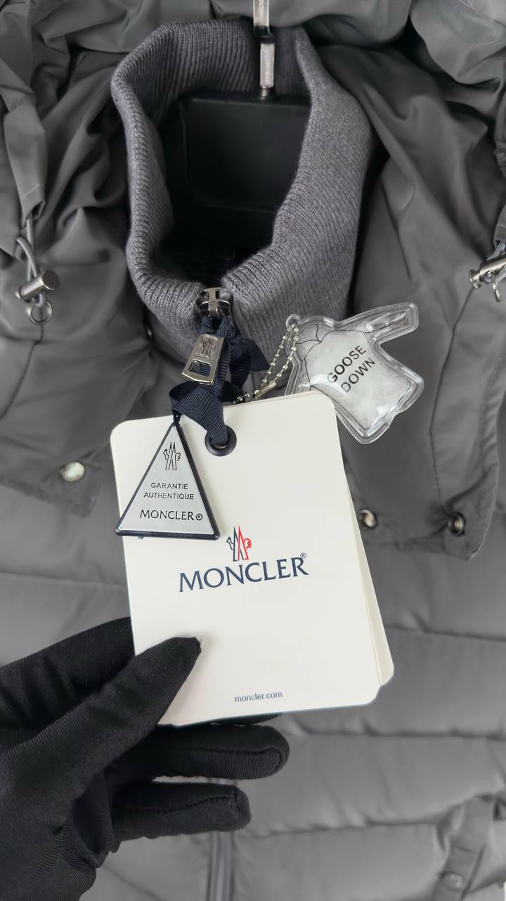 Moncler Hybrid Hooded Jacket with a Down Padded Front and Knitted Sleeves