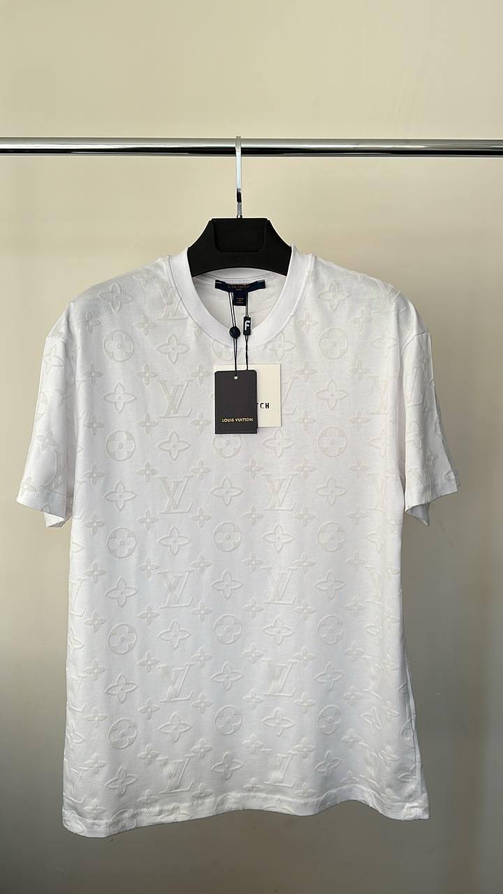 Louis Vuitton Embossed Logo T-Shirt in Cotton Jersey.