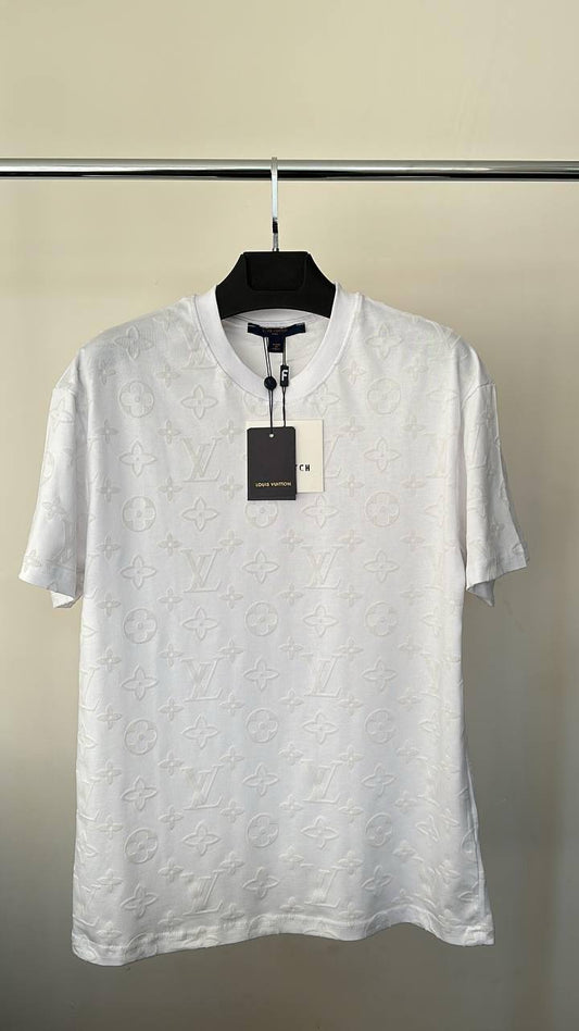 Louis Vuitton Embossed Logo T-Shirt in Cotton Jersey.