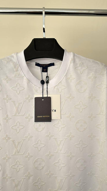 Louis Vuitton Embossed Logo T-Shirt in Cotton Jersey.