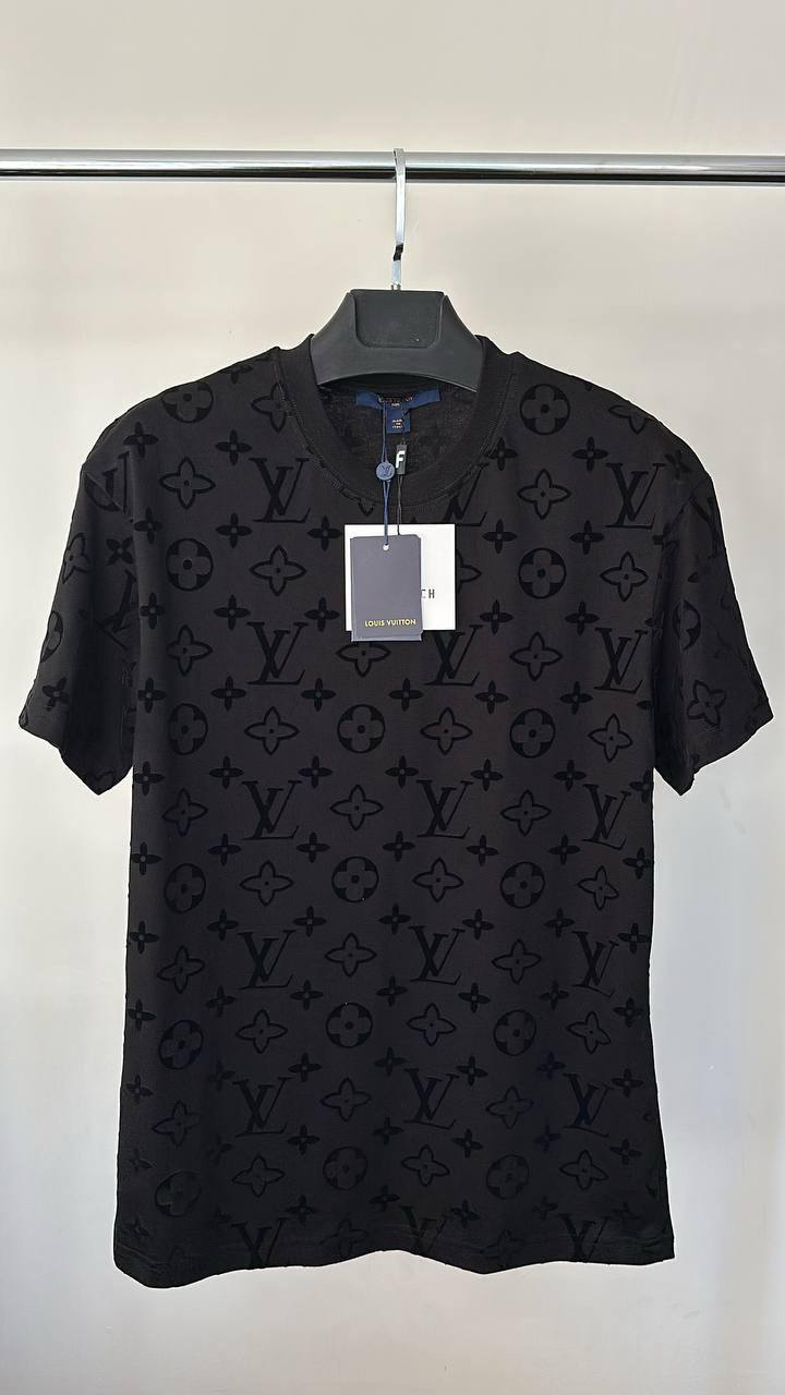 Louis Vuitton Embossed Logo T-Shirt in Cotton Jersey.