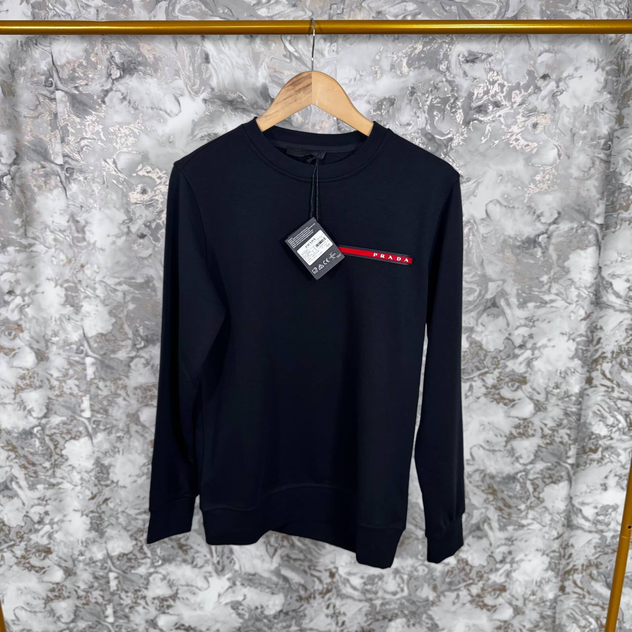 Prada Stretch-Woven Recycled Polyester Jumper |  Heat-Sealed Brand patch at the Chest