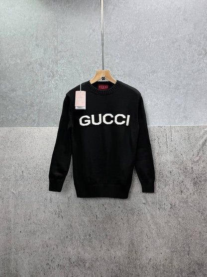 Gucci Crewneck Logo-Embroidered Wool Jumper.