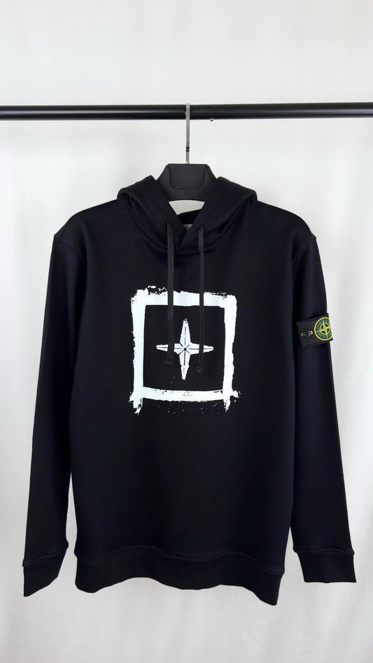 Stone Island Box Print Pullover Hoodies