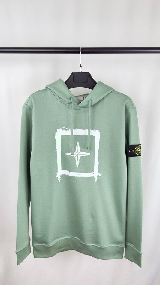 Stone Island Box Print Pullover Hoodies