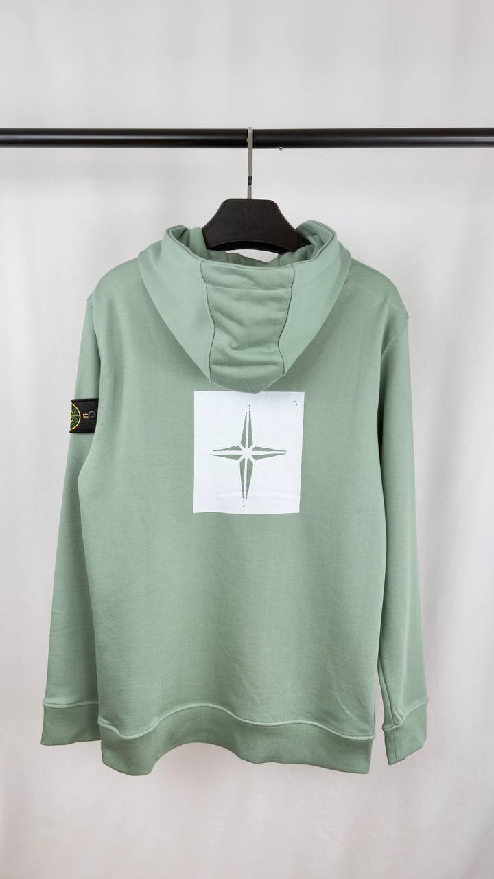 Stone Island Box Print Pullover Hoodies