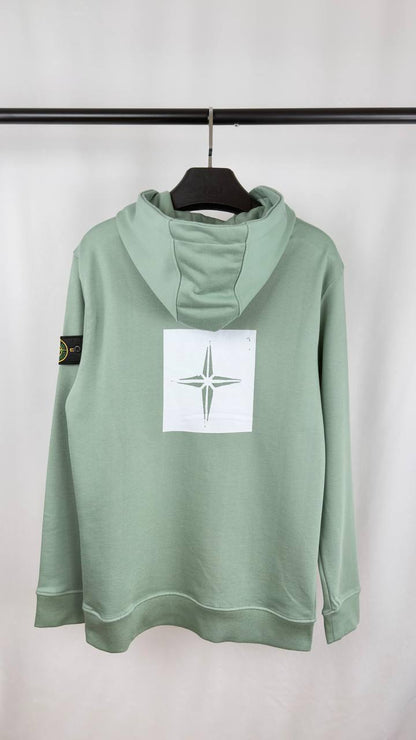 Stone Island Box Print Pullover Hoodies