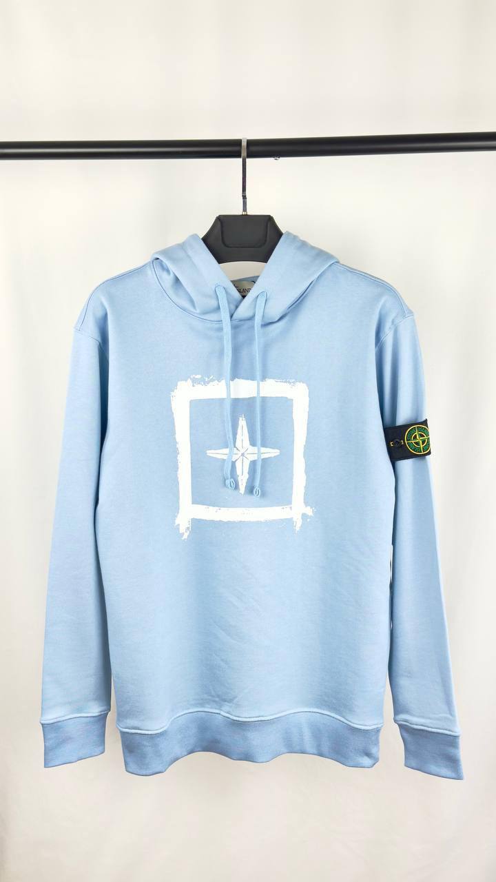 Stone Island Box Print Pullover Hoodies