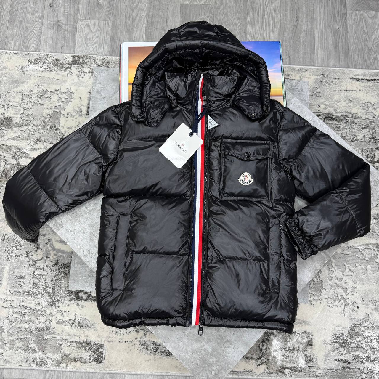 Moncler Black Montbeliard Hooded Short Down Puffer Jacket