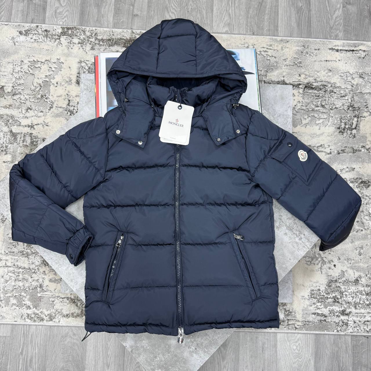 Moncler Montgenevre Hooded Wool Flannel Short Down AAA Jacket