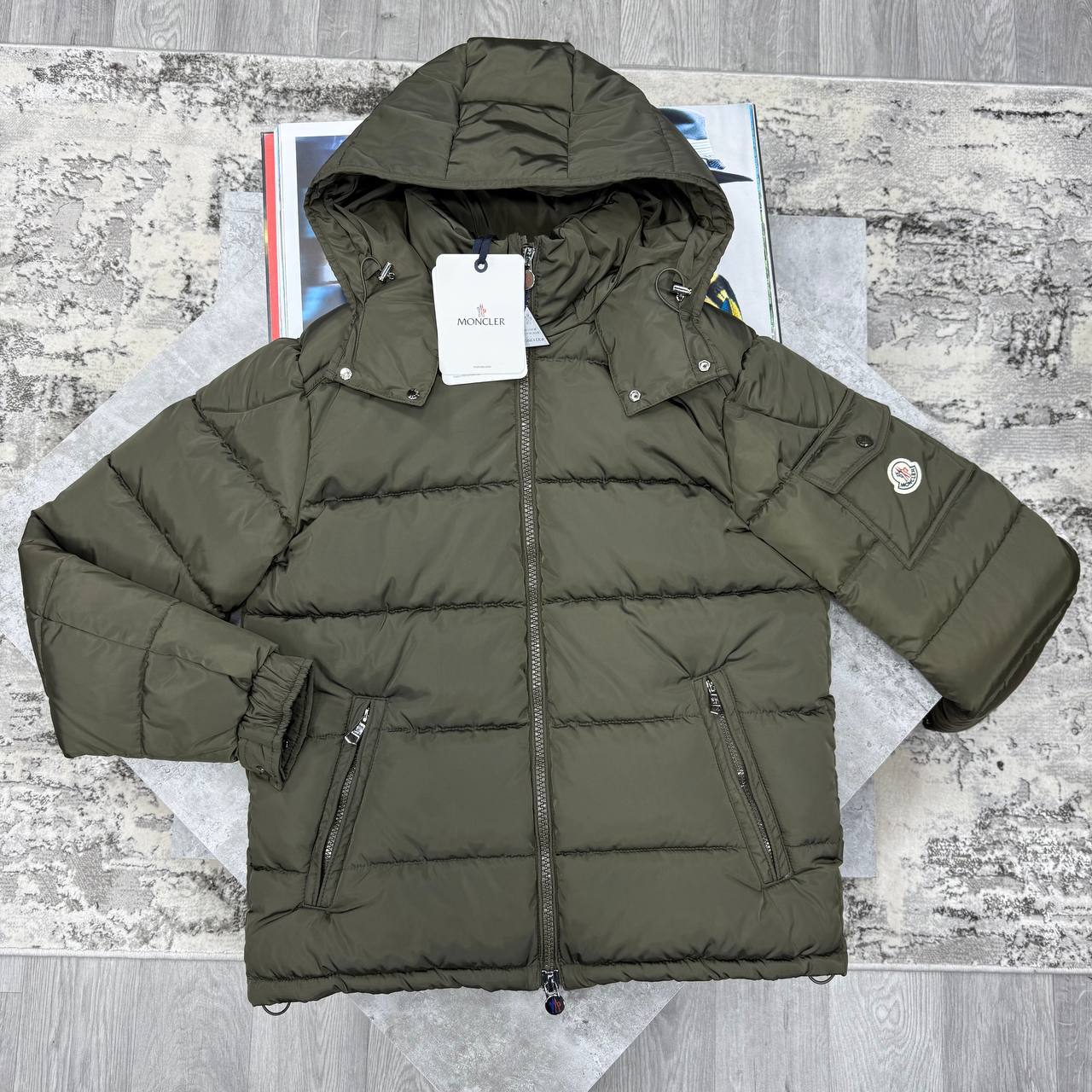 Moncler Montgenevre Hooded Wool Flannel Short Down AAA Jacket