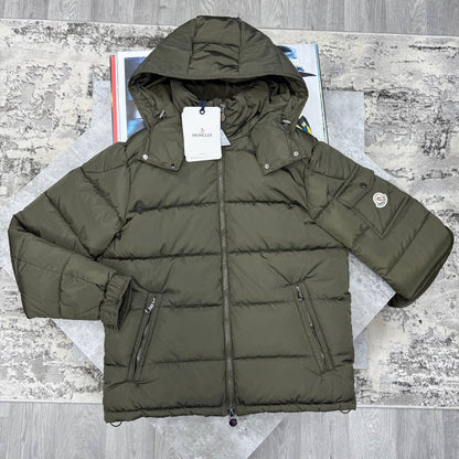 Moncler Montgenevre Hooded Wool Flannel Short Down AAA Jacket