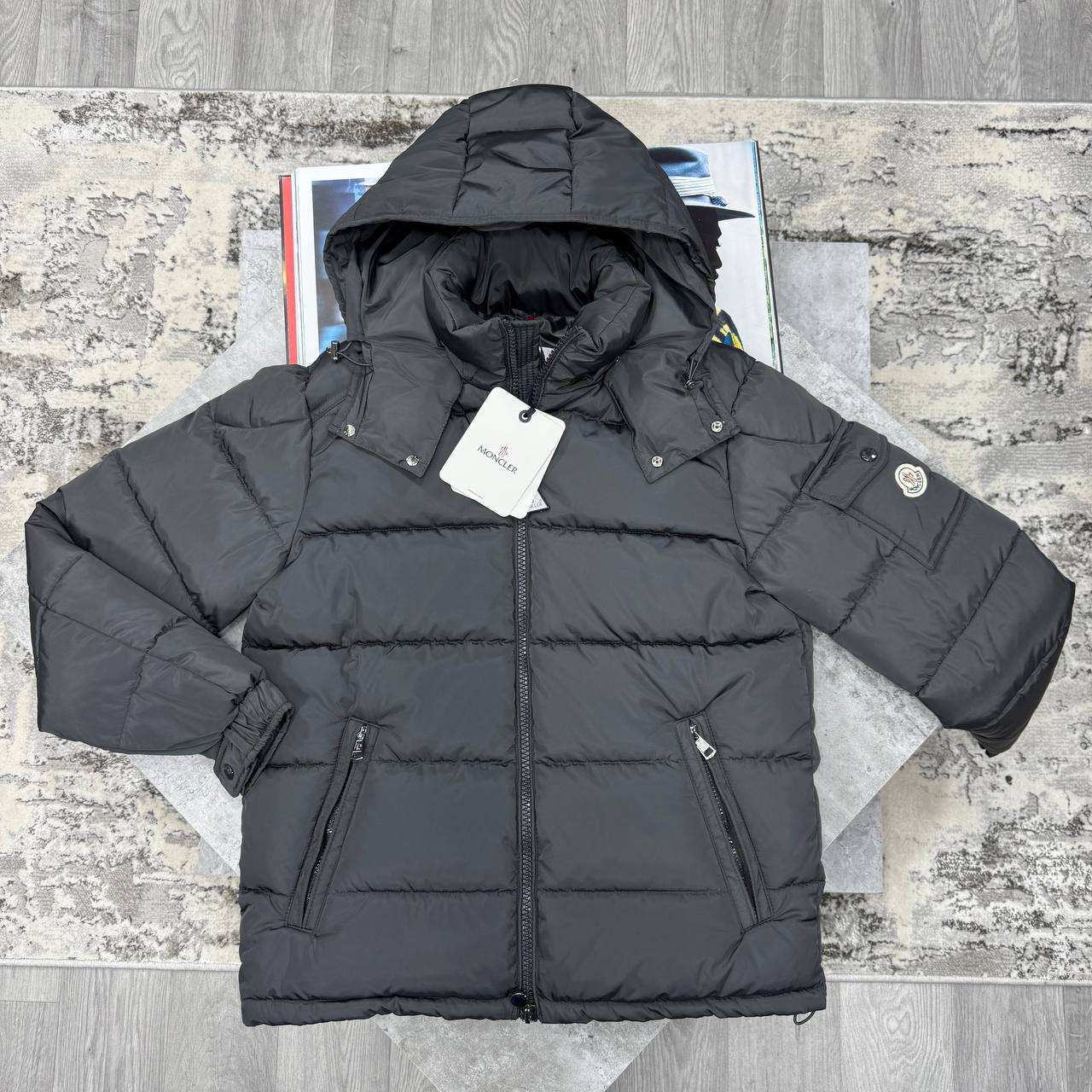 Moncler Montgenevre Hooded Wool Flannel Short Down AAA Jacket