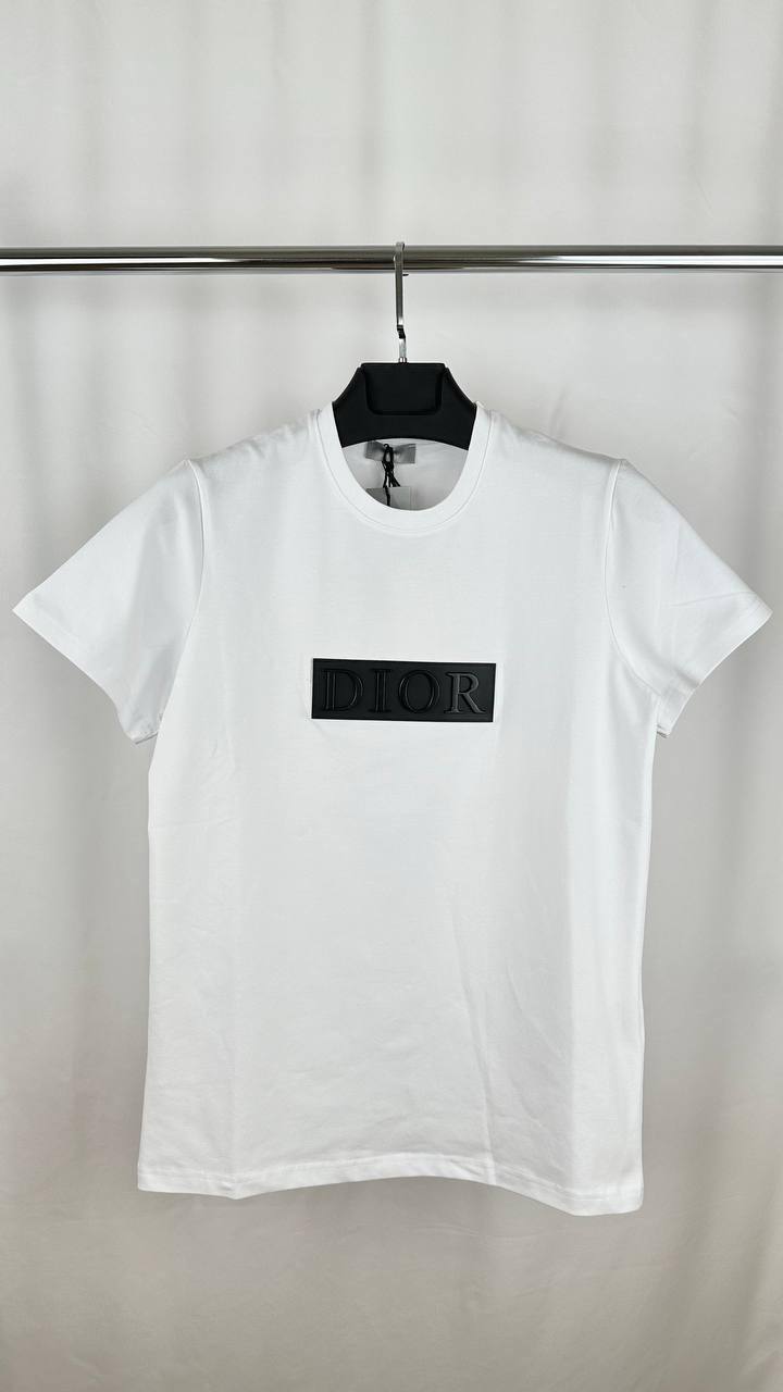 Dior T-Shirt Featuring a Tonal "DIOR" Signature on the Chest.