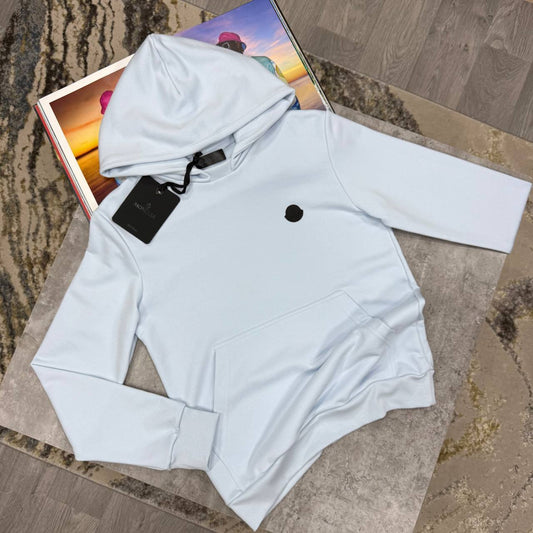 Moncler Black Logo Patch Cotton Hoodie