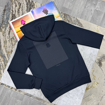 Moncler Black Logo Patch Cotton Hoodie