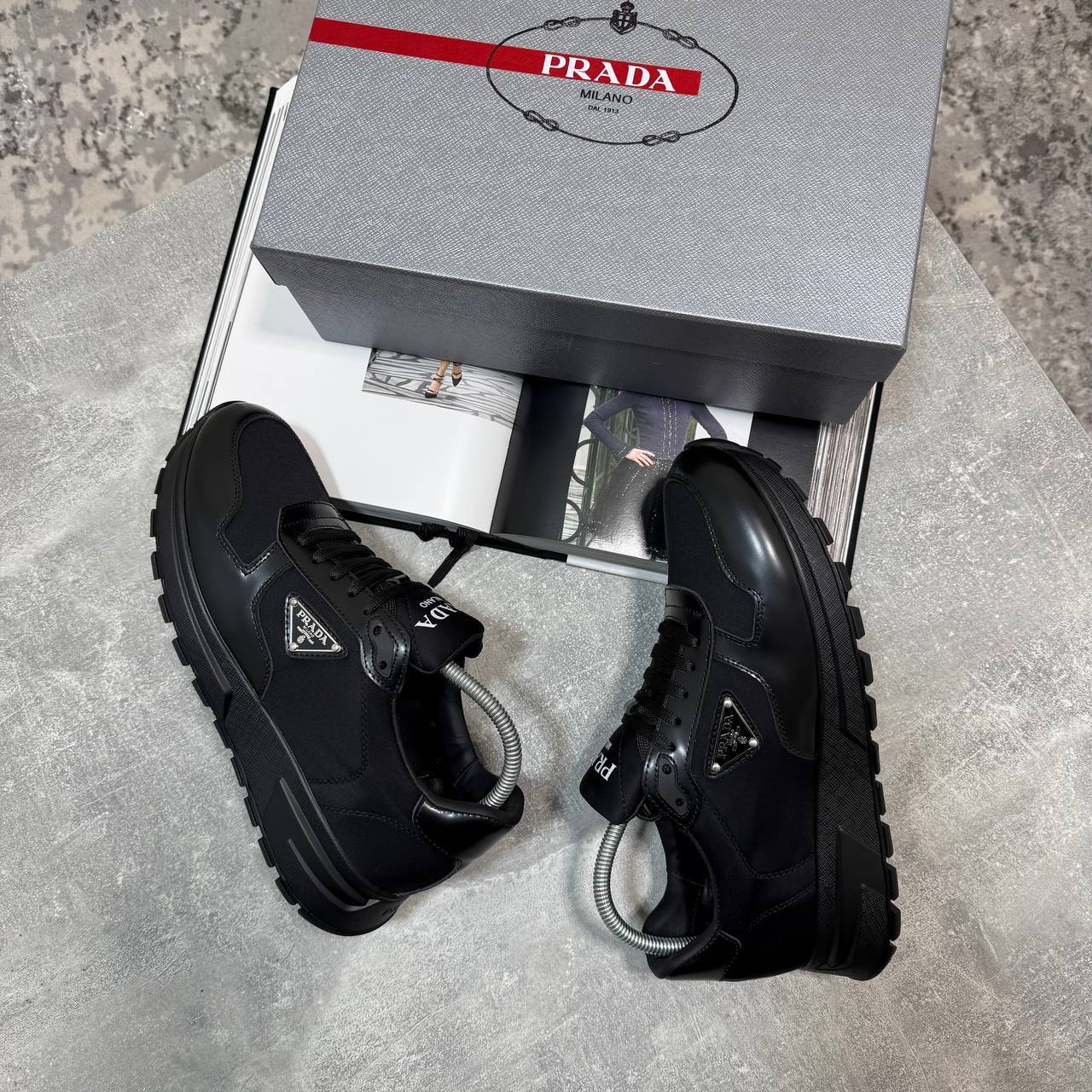 Prada Prax 01 Sneakers in Black