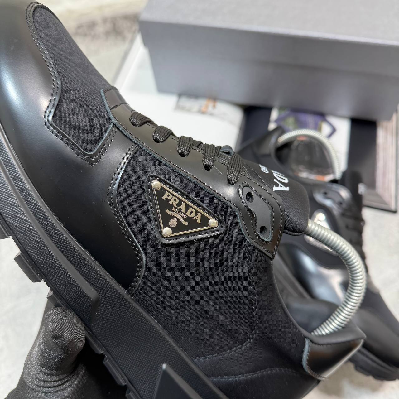 Prada Prax 01 Sneakers in Black