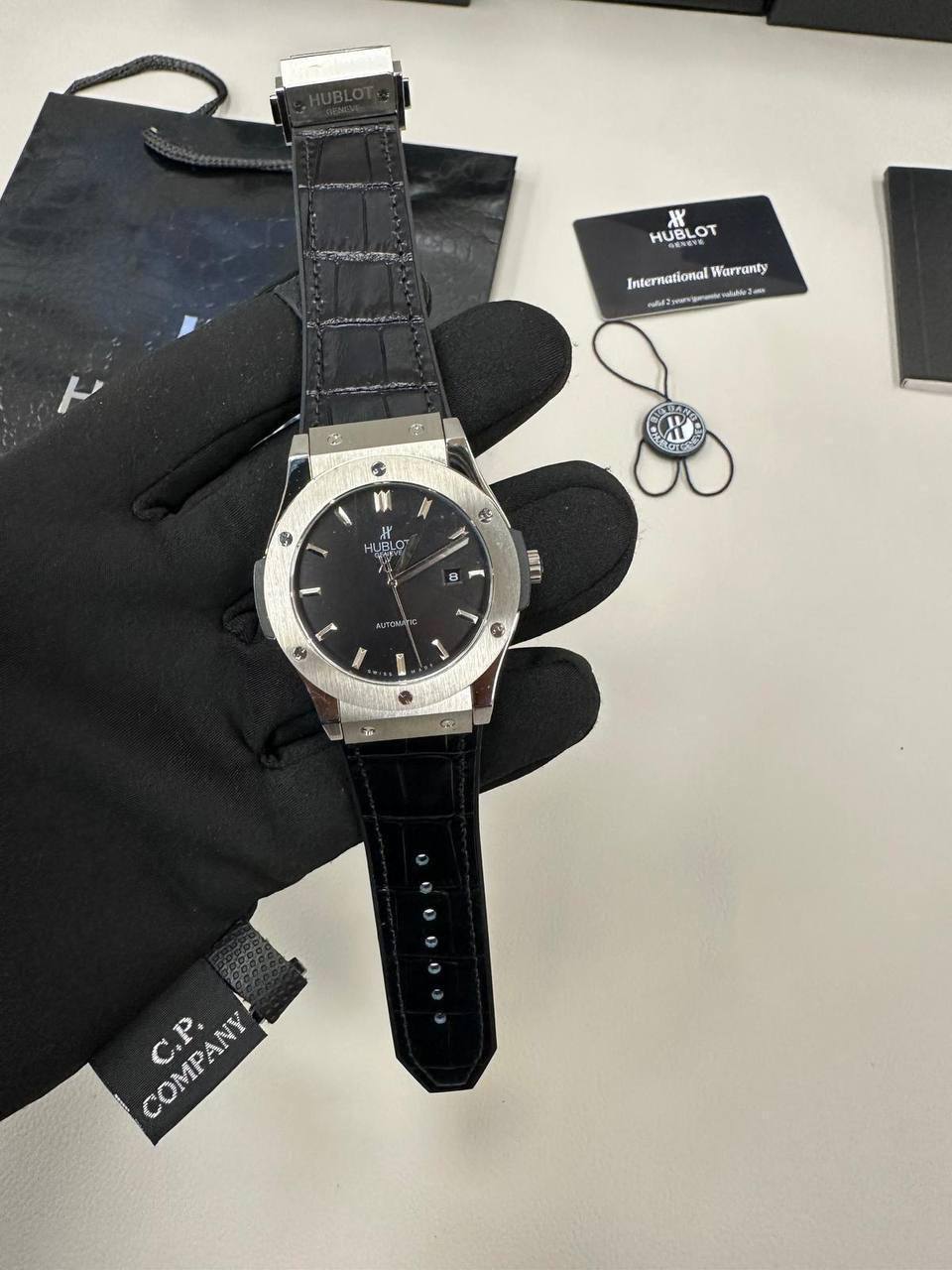 Hublot Classic Fusion Titanium Watch with a Black Dial