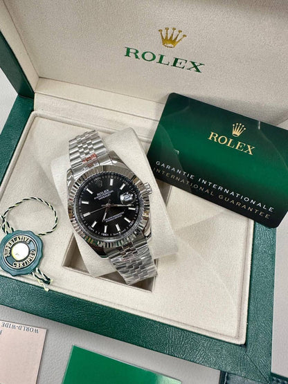 Rolex Datejust 41 Wristwatch The watch Features a Stainless Steel Oyster Case with Box & Paperwork