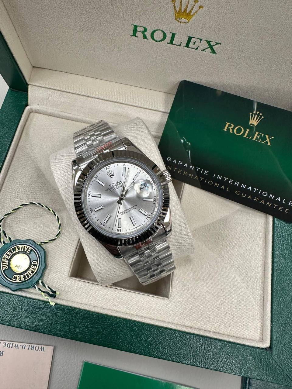 Rolex Datejust 41 Wristwatch The watch Features a Stainless Steel Oyster Case with Box & Paperwork