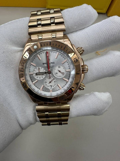 Breitling Chronometer 1884 Full Rose Gold Swiss Watch