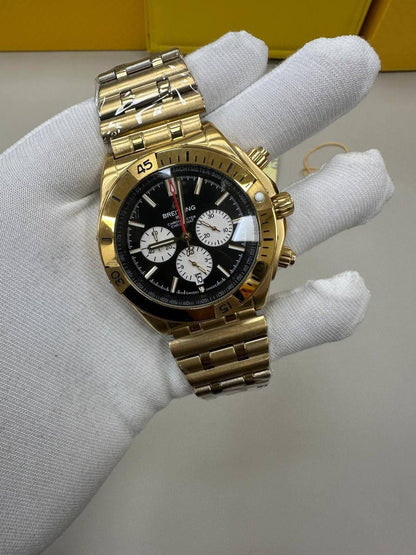 Breitling Chronometer 1884 Full Rose Gold Swiss Watch